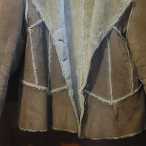 Wilsons Leather Brown and Cream Teddy Jacket